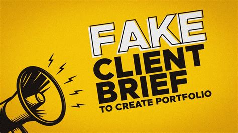 fake client brief|fake clients for video editing.